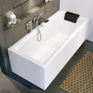 Riho Still Square Plug & Play Badewanne, Eckausführung links, 1800x800mm, 233 Ltr.