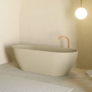 Navarra solid bad incl sifon, 170x80, pebble grey