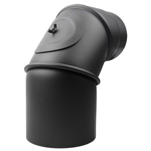 Rockytherm verstellbarer Rauchrohrbogen 0°- 90°, DM180, Farbe: Grau