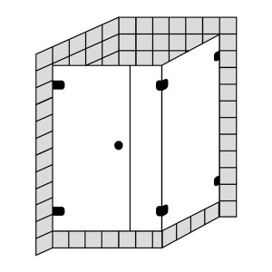 Sprinz BS-Dusche Rahmenlos, Tür m Seitenwand 900x900x2000 kristall hell / chrom/silber hochglanz,B:900x900H:2000 mm