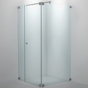 SPRINZ Omega Duschabtrennung 1000 x 1000 x 2000, Pendeltür mit Festteil, eine Seitenwand, verschiedene Profilfarben, O19.9