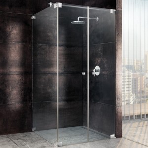 SPRINZ Omega Duschabtrennung 1200 x 1200 x 2000, Fronteinstieg mit Pendeltüren, verschiedene Profilarten, O19.7