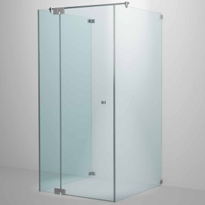 SPRINZ Omega Duschabtrennung 1200 x 1200 x 2000, Fronteinstieg, Pendeltür oder Drehtür mit Festteil, zwei Seitenwänden, verschiedene Profilfarben, O11.3