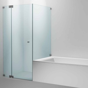 SPRINZ Rocky-Line O Duschabtrennung 900 x 900 x 2000, Fronteinstieg, Pendeltür oder Drehtür mit Festteil, verkürzte Seitenwand, verschiedene Profilfarben, O12.9