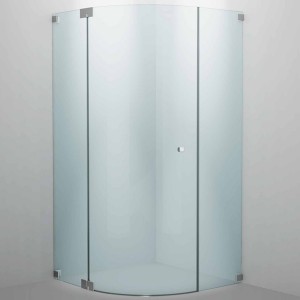 SPRINZ Rocky-Line O Duschabtrennung, Viertelkreisdusche, mit Drehtür und zwei Festteilen, für Wannenradius 550 mm, 1000 x 1000 x 2000, verschiedene Profilfarben, O15.6