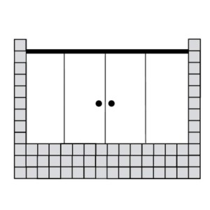 Sprinz Tansa Schiebetüren Badewannenabtrennung mit Festfeldern ESG kristall hell, 2000x2000 mm, silber matt TA492.2