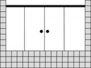 Sprinz Tansa Schiebetüren Badewannenabtrennung mit Festfeldern ESG kristall hell, 2000x2000 mm, weiss matt TA492.2WM
