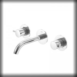 Steinberg Serie 100 3-Loch Waschtisch-Armatur, Ausladung: 185 mm, chrom