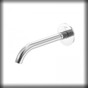 Steinberg Serie 100 Wand-Auslauf für Waschtisch oder Wanne, Ausladung: 245 mm, chrom