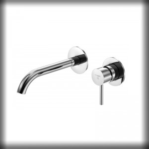 Steinberg Serie 100 Waschtisch-Wand-Einhebelmischer, Ausladung: 195 mm, chrom