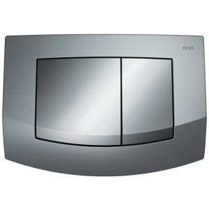 TECEambia WC-Betätigungsplatte Chrom Rahmen matt Tasten glänzend Zweimengent.