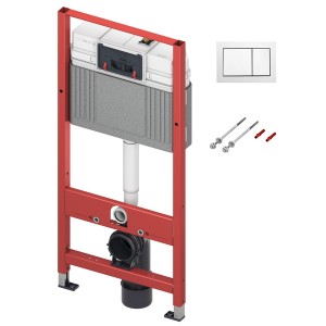 TECEbase WC-Set m. TECEbase Bet.Platte in weiß, Bauhöhe 1120 mm