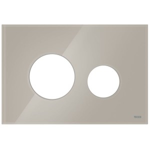 TECEloop Blende für WC-Betätigungsplatte Glas lichtbeige