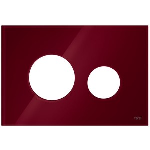 TECEloop Blende für WC-Betätigungsplatte Glas rubinrot