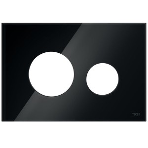 TECEloop Blende für WC-Betätigungsplatte Glas schwarz