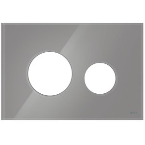 TECEloop Blende für WC-Betätigungsplatte Glas titan