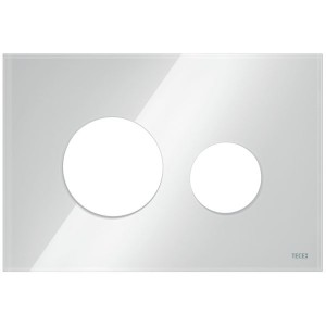 TECEloop Blende für WC-Betätigungsplatte Glas weiß