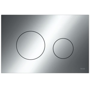 TECEloop WC-Betätigungsplatte Kunststoff für Zweimengentechnik, Chrom glänzend