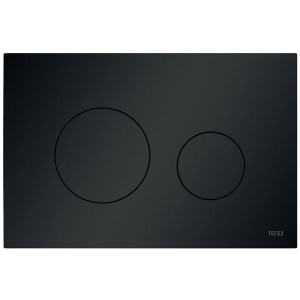 TECEloop WC-Betätigungsplatte Kunststoff für Zweimengentechnik, schwarz matt
