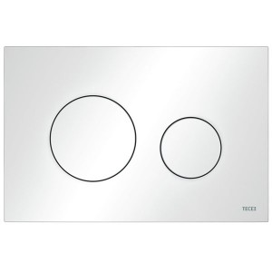 TECEloop WC-Betätigungsplatte Kunststoff für Zweimengentechnik, weiß matt