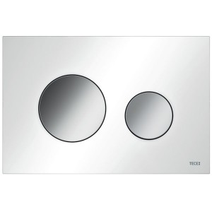 TECEloop WC-Betätigungsplatte Kunststoff Zweimengentechnik weiß Tasten Chr. glzd.