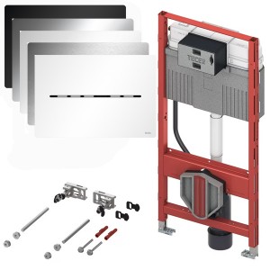 TECEsolid WC-Betätigungsplatte mit berührungsloser Auslösung, batteriebetrieben, 6V-Batterie, im Set mit WC Modul, verschiedene Farben