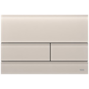 TECEsquare II WC-Betätigungsplatte Zweimengentechnik, Glas sandbeige sat.