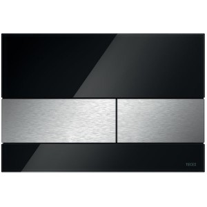 TECEsquare WC-Betätigungsplatte G. schw. T. Edelst. geb. Zweimengentech.