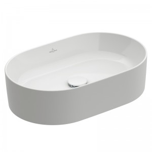 VB Aufsatzwaschbecken Collaro 4A1956 560x360mm Oval Stone White CeramicPlus