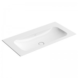 VB SWT Finion 4164 1000x500mm o Hahnloch o Überlauf Eckig Stone White CeramicPlus