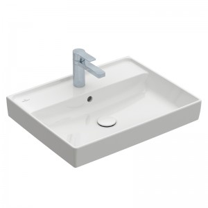 VB Waschbecken Collaro 4A3360 600x470mm Rechteck Weiß Alpin CeramicPlus