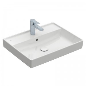 VB Waschbecken Collaro 4A3363 600x470mm Rechteck Stone White CeramicPlus