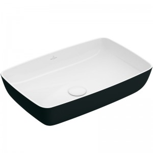 Villeroy & Boch AWT Artis 4172 580x380mm ohne Hahnlochbank o Überl Eckig Coal Black