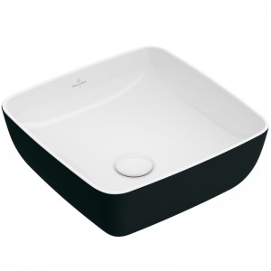 Villeroy & Boch AWT Artis 4178 410x410mm ohne Hahnlochbank o Überl Eckig Coal Black