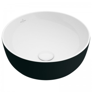 Villeroy & Boch AWT Artis 4179 430mmDurchmesser ohne Hahnlochbank o Überl Rund Coal Black