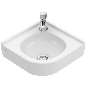 VB Eck-HWB O.novo 7310 320mm Schenkll f 1-L Arm,HL durchgest o ÜL Weiß Alpin