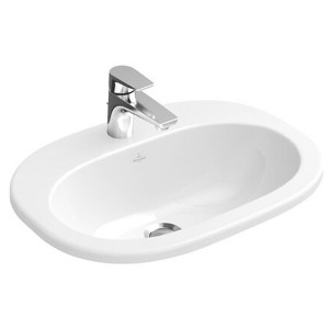 VB EWT O.novo 4161 560x405mm 3-Loch Arm mittl HL durchgest Überl Oval Weiß Alpin