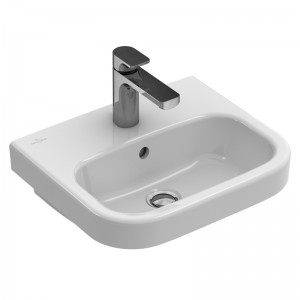 Villeroy & Boch HWB Architectura 4373 450x380mm 1-Loch Arm HL durchgest Überl Weiß Alpin
