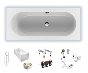 Villeroy & Boch Loop&Friends 1700x700 Rechteck Badewanne Acryl, weiß alpin UBA177LFO2V