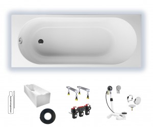 Villeroy & Boch O.novo 1700x700 Solo Rechteck Badewanne UBA177CAS2V-01