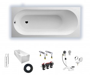 Villeroy & Boch Oberon 1800x800 Solo Rechteck Badewanne UBQ180OBE2V-01