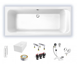 Villeroy & Boch Omnia Architectura 1800x800 Rechteck Badewanne Acryl, weiß alpin UBA180ARA2V