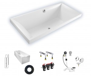 Villeroy & Boch Squaro 1800x800 Rechteck Badewanne UBQ180SQR2V-01