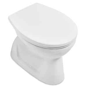 VB Tiefspül-WC spülrandlos O.novo 7618R1 360x550mm Rund Weiß Alpin