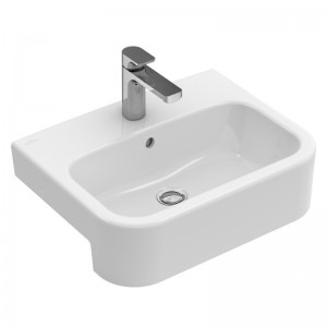 Villeroy & Boch VWT Architectura 4190 550x430mm mittl HL durchg Überl Eckig WeißAlpin C+