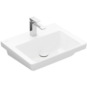 VB Waschbecken Subway 3.0 F5 550x440mm re-eckig 1HL. o. ÜL. Weiß Alpin cplus