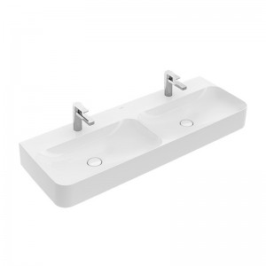 Villeroy & Boch WT Finion 4168 1000x470mm Hahnlöcher dgest o ÜL eck Weiß Alpin C+