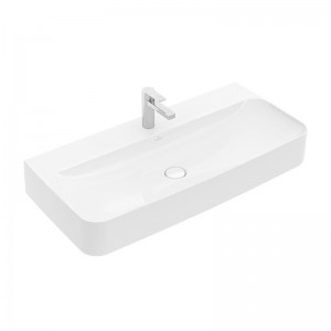 Villeroy & Boch WT Finion 4168 1000x470mm mittl HL durchgest verd ÜL eck Weiß Alpin C+