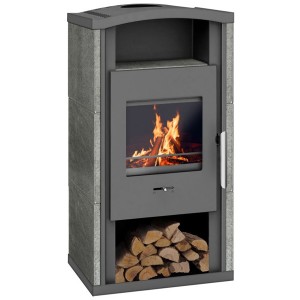 Wamsler Kaminofen "Gron" gussgrau Naturstein, KF 108-42 Gron