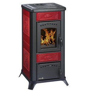 Wamsler Romantikofen Keramik bordeaux, KF 188 Romantik